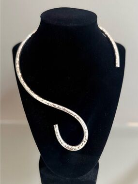 Hammered Sterling Silver Collar